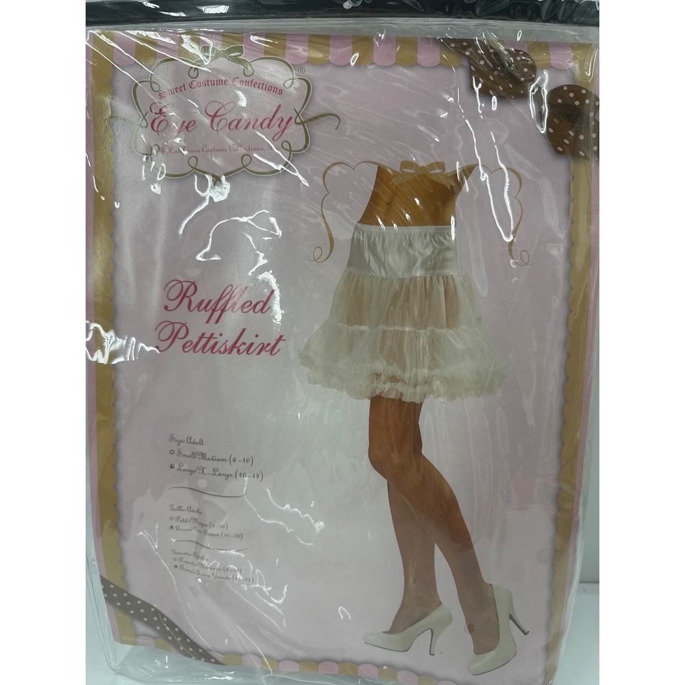 California Costumes Eye Candy White Ruffled Pettiskirt Large X-Large 60061